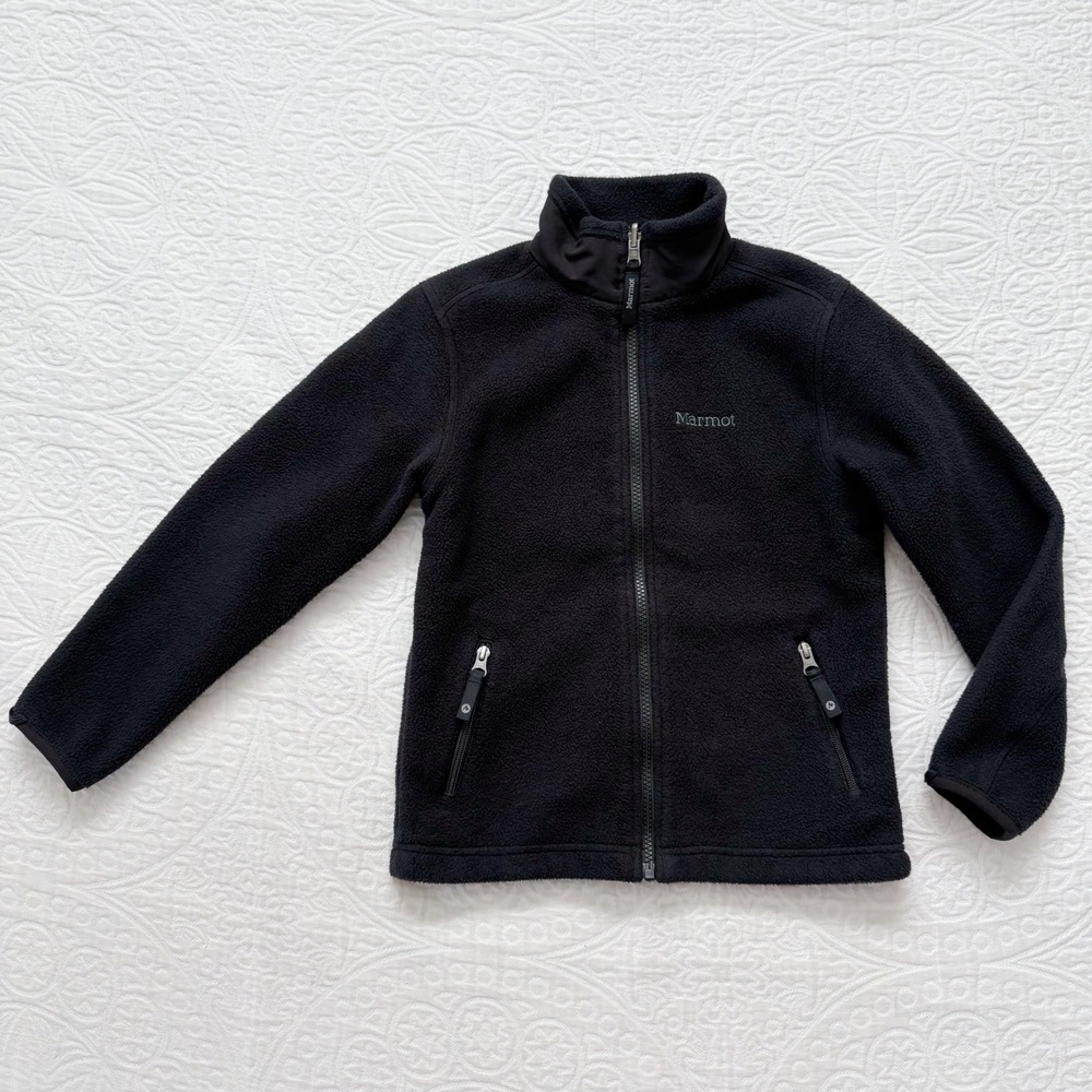 Marmot Kids' Full-Zip‎ Fleece Jacket, Black (Sz M)
